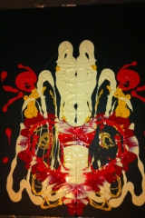 Zweiteiler bunt: Acryl, 2 x 50 x 100 cm